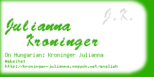 julianna kroninger business card